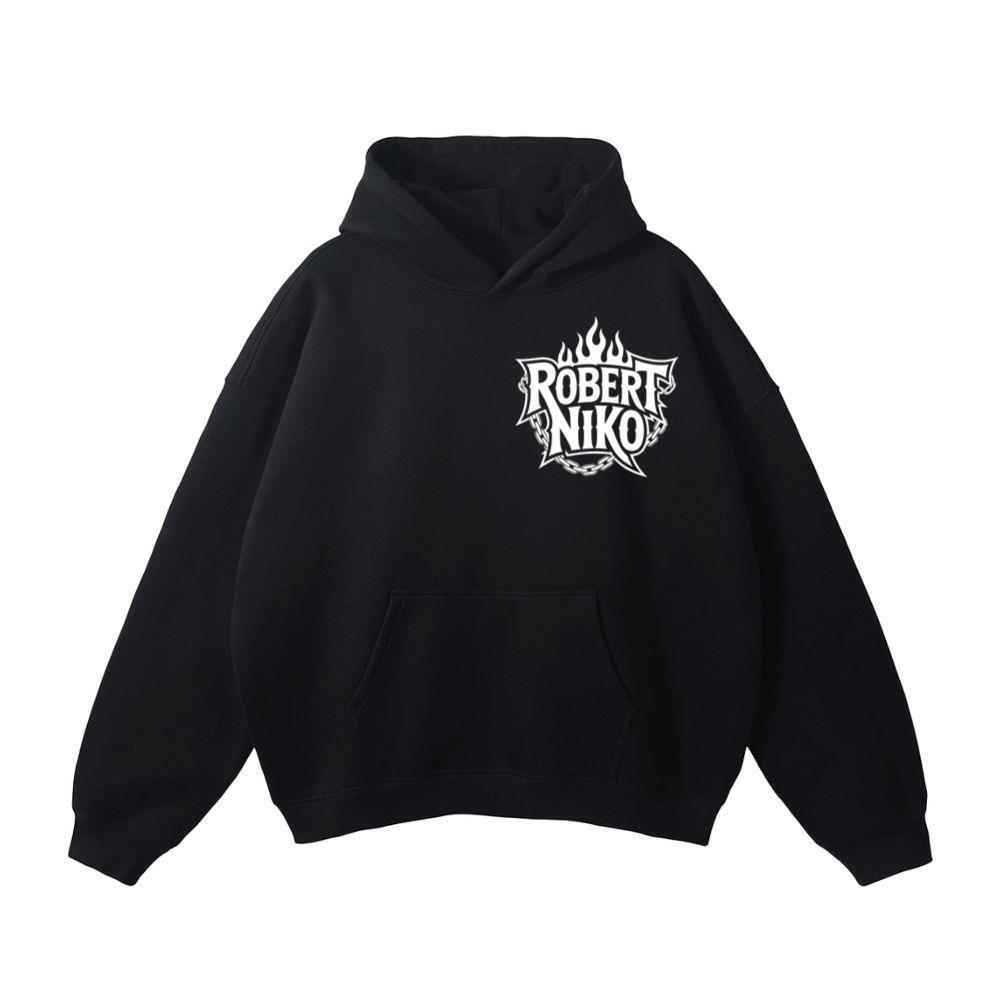 Robert Niko Fire Typography Design Hoodie