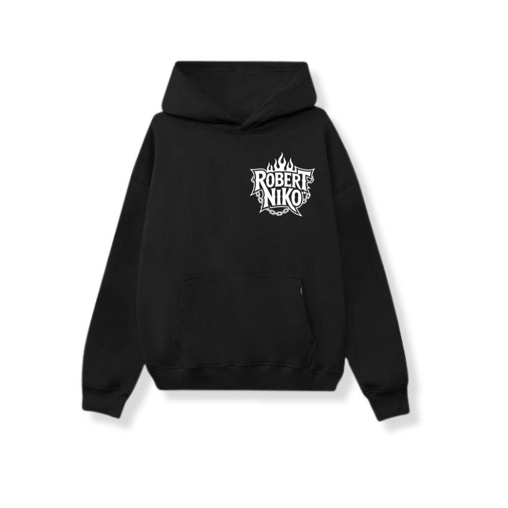 Robert Niko Fire Typography Design Hoodie - Image 3