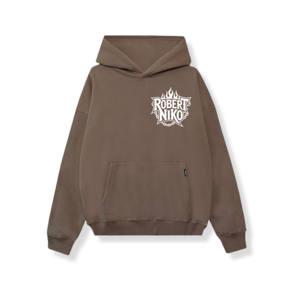 Robert Niko Fire Typography Design Hoodie - Image 2