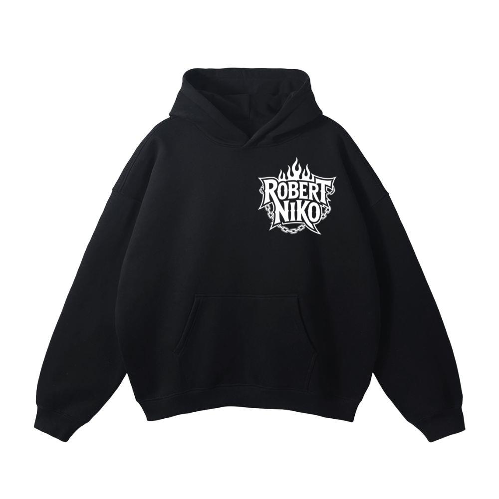 Robert Niko Fire Typography Design Hoodie