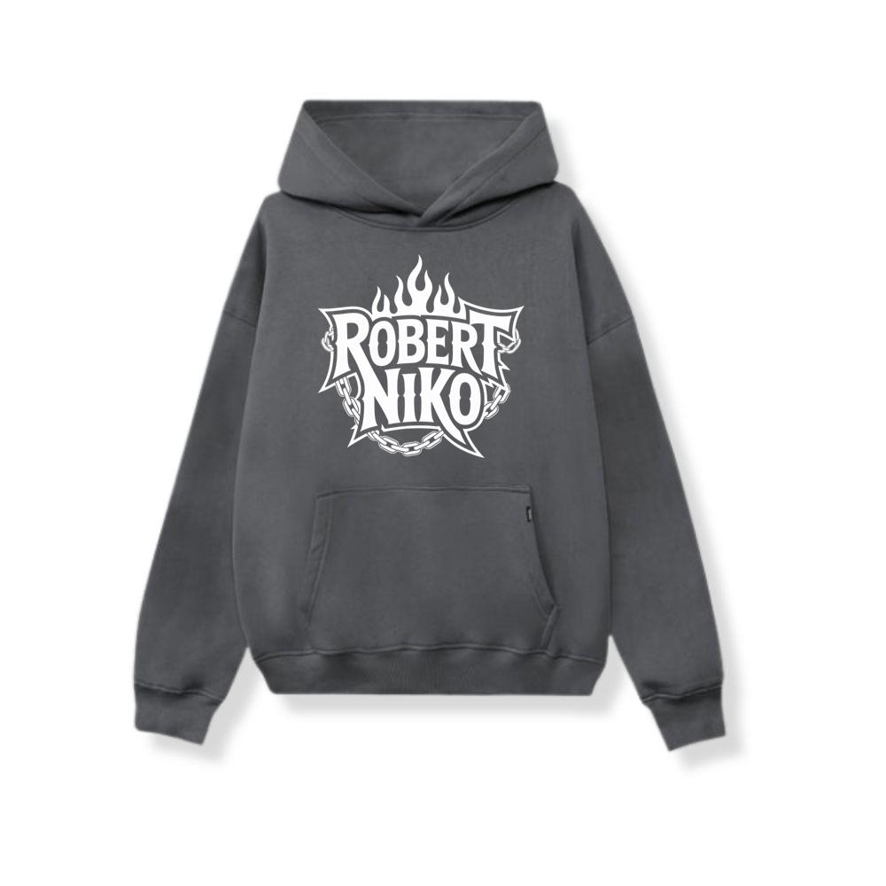 Robert Niko Fire Typography Design Hoodies Robert Niko Fire Typography Design Hoodies