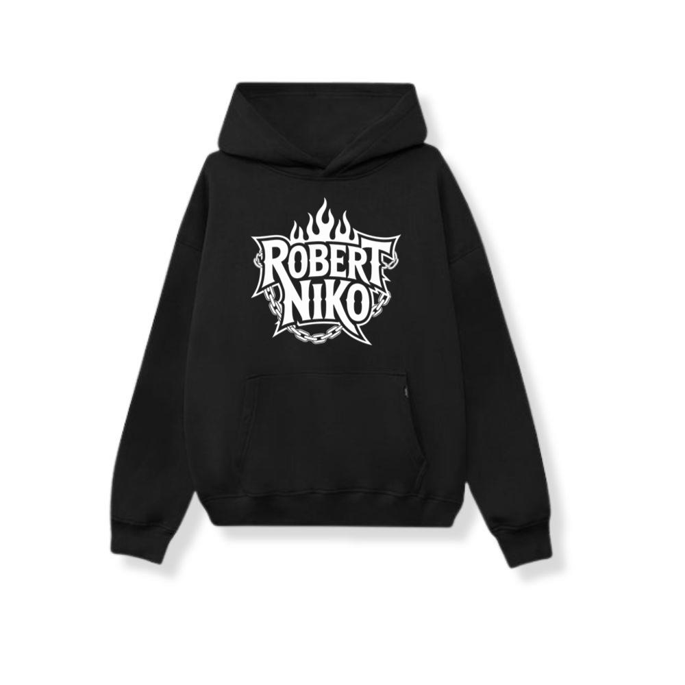 Robert Niko Fire Typography Design Hoodies Robert Niko Fire Typography Design Hoodies