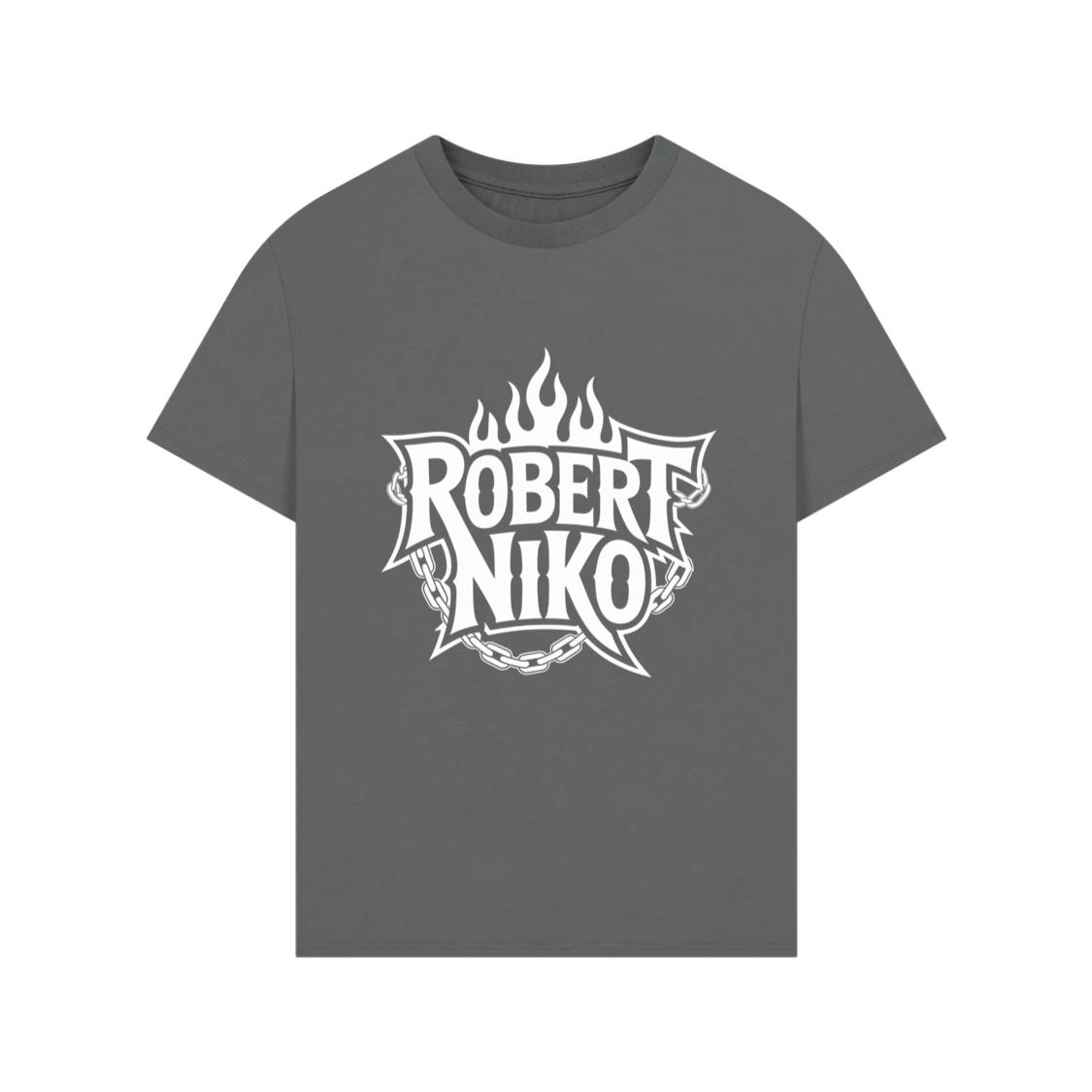 Robert Niko Fire Typography Design TShirt Rewinde
