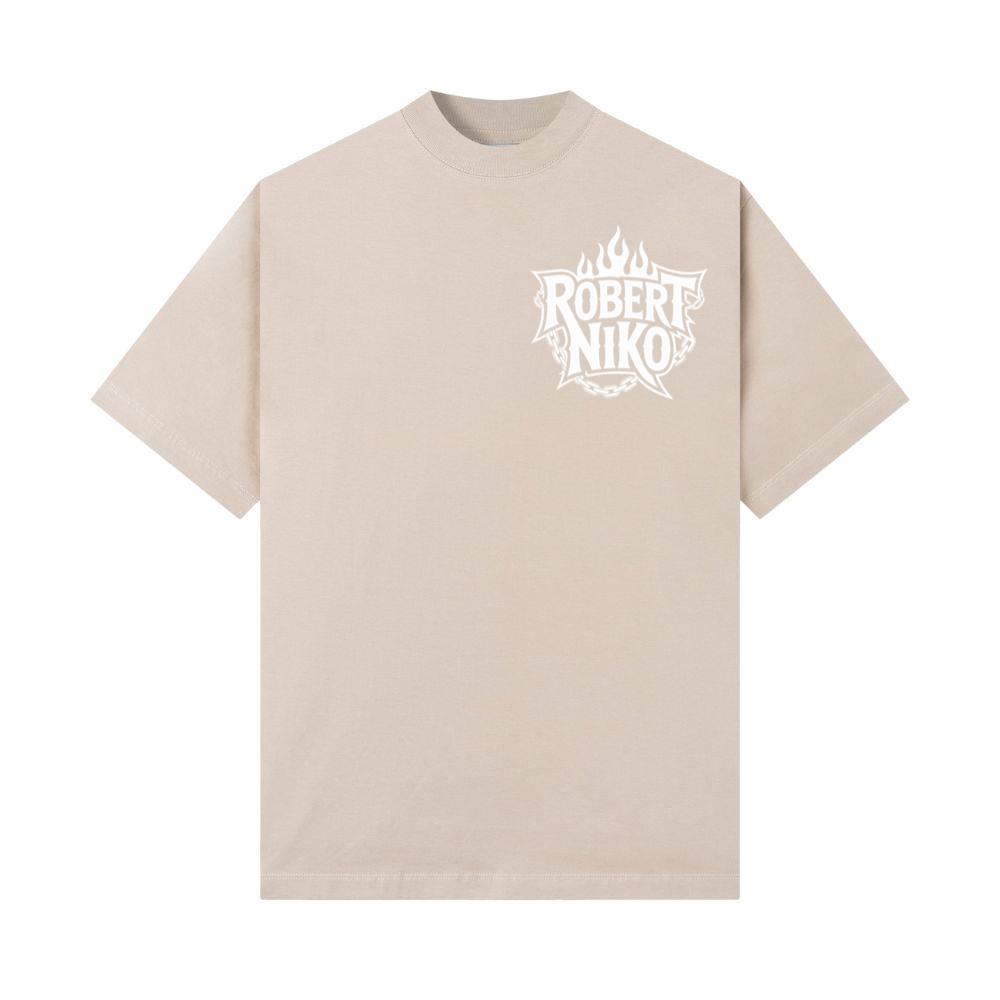 Robert Niko Fire Typography Design T-Shirt