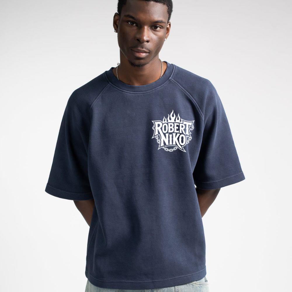 Robert Niko Fire Typography Design T-Shirt - Image 4