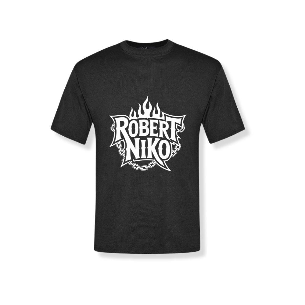 Robert Niko Fire Typography Design T-Shirt