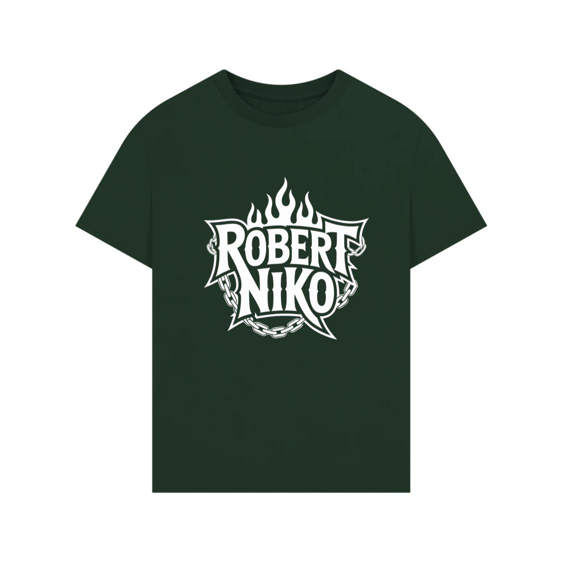 Robert Niko Fire Typography Design TShirt Rewinde