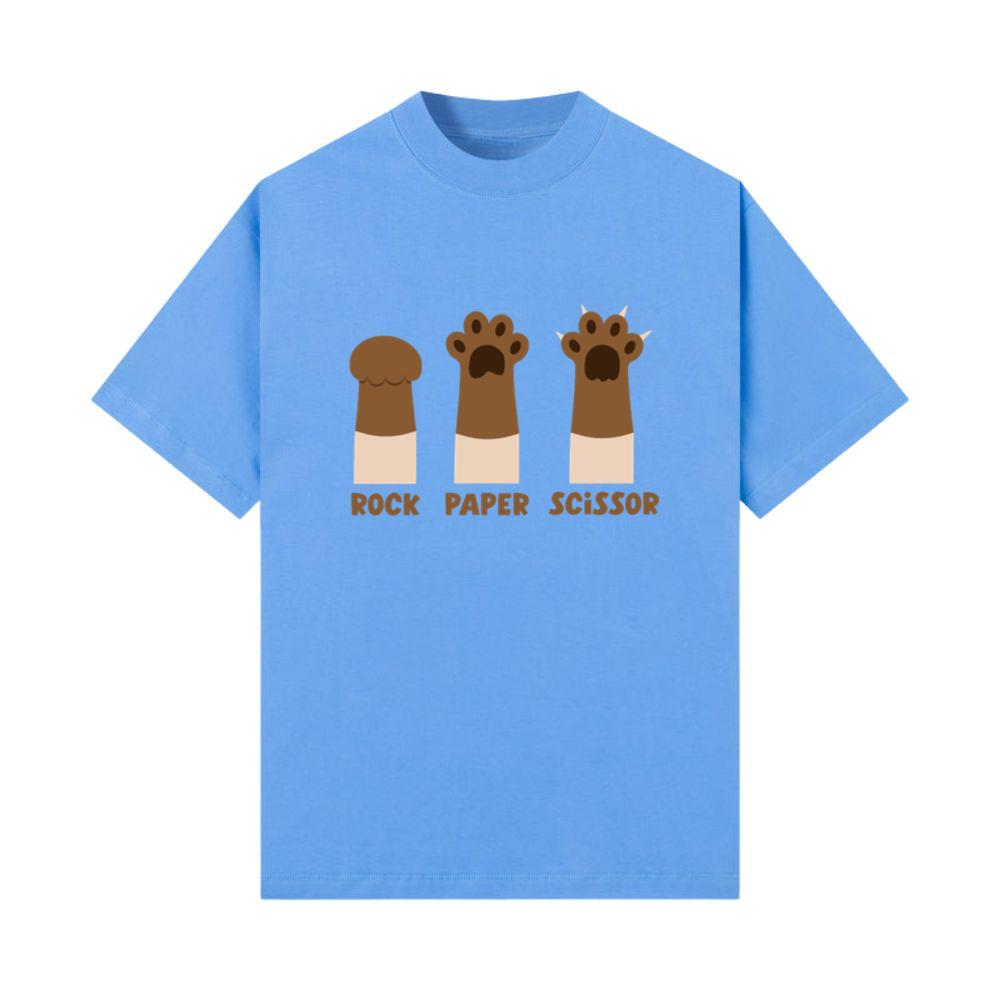 Rock Paper Scissor Kitten Paw Feline Animal Cute T-Shirt