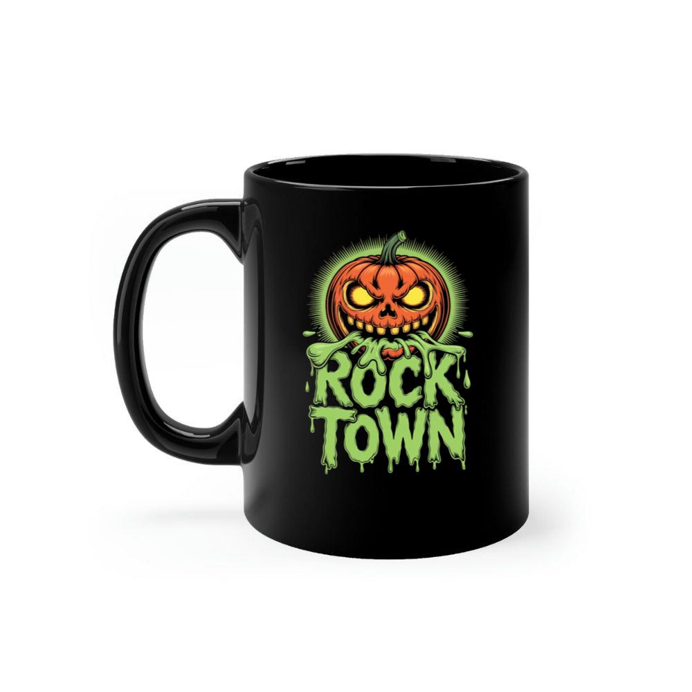 Rock Town Pumpkin Head Retro Cartoon Graphic Mug