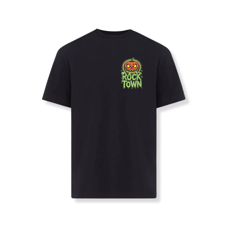 Rock Town Pumpkin Head Retro Cartoon Graphic TShirt Groovethink