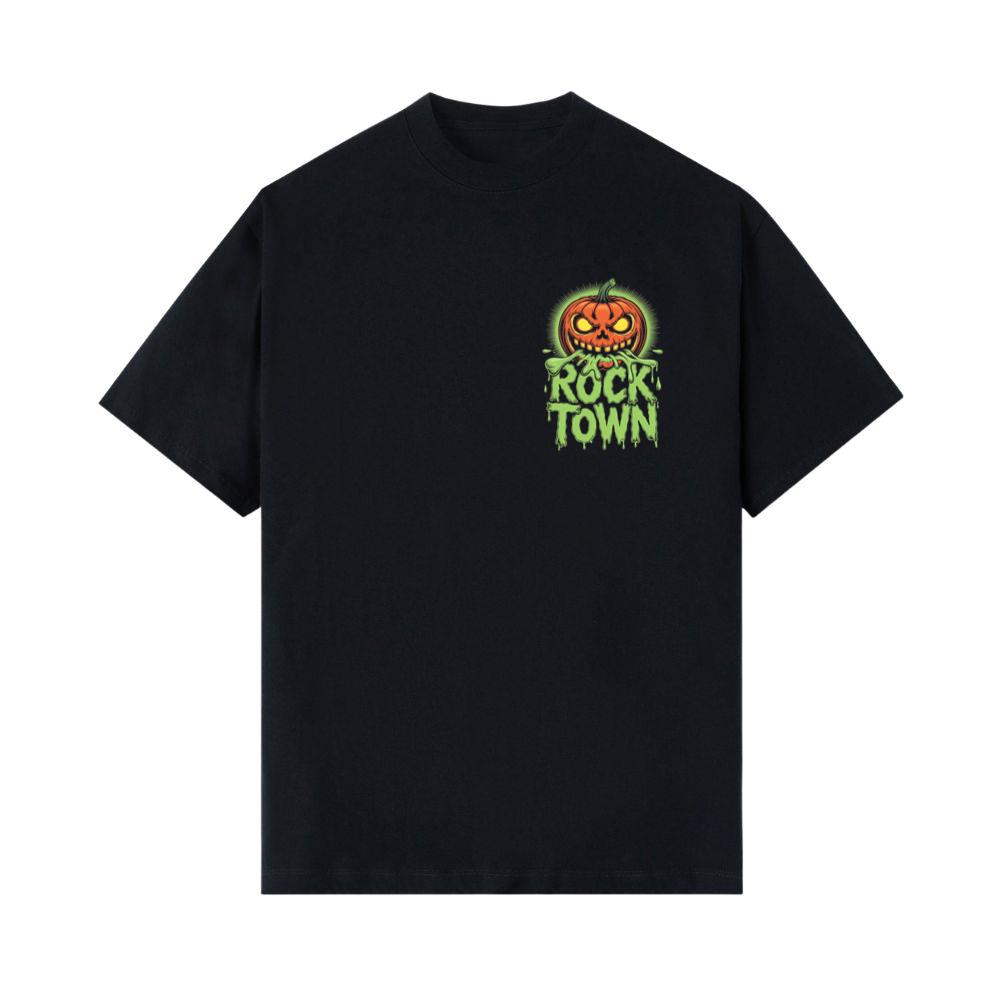 Rock Town Pumpkin Head Retro Cartoon Graphic T-Shirts