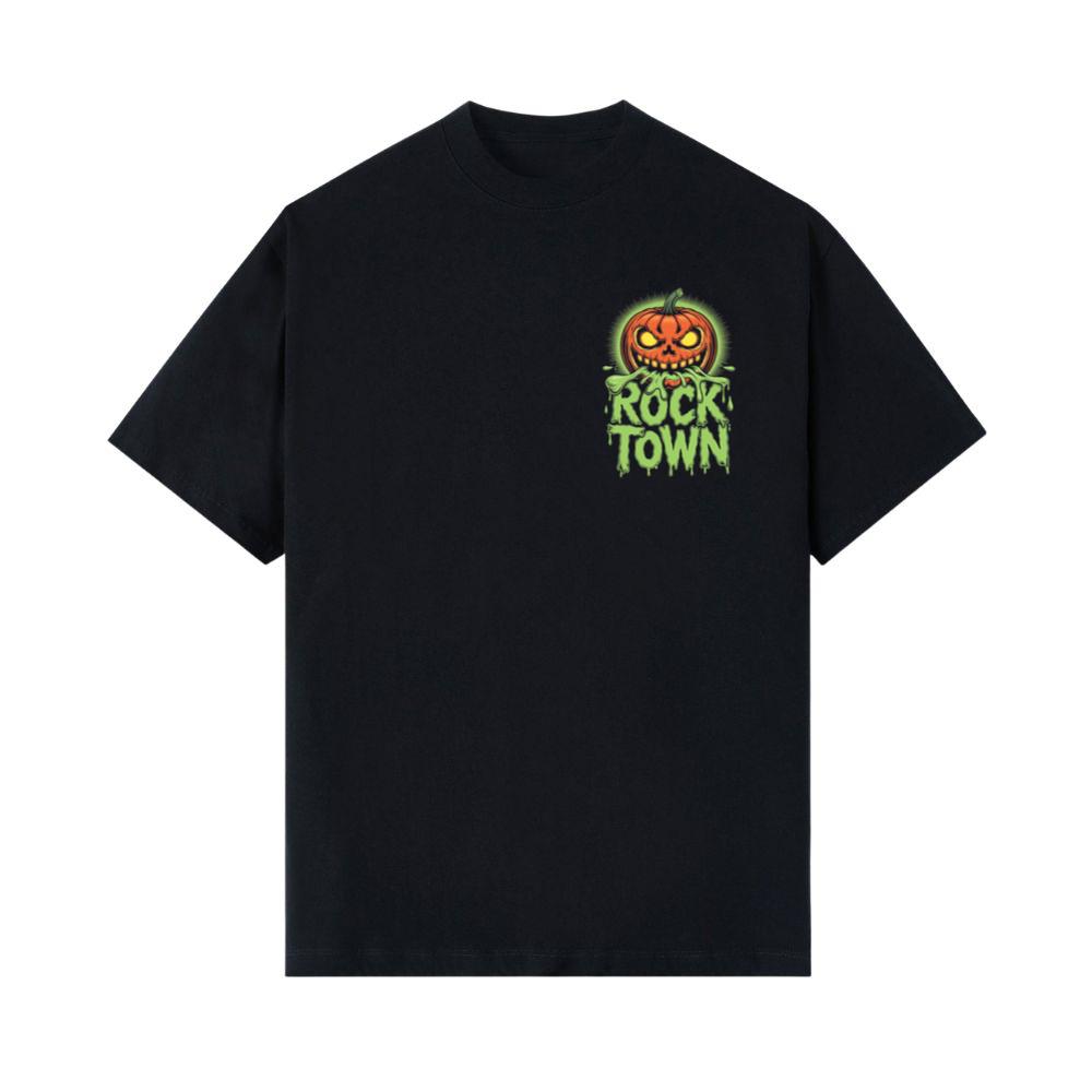 Rock Town Pumpkin Head Retro Cartoon Graphic T-Shirts
