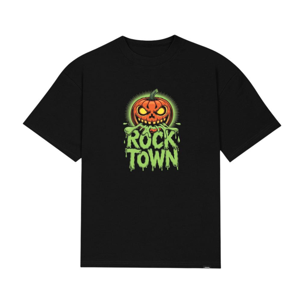 Rock Town Pumpkin Head Retro Cartoon Graphic T-Shirts