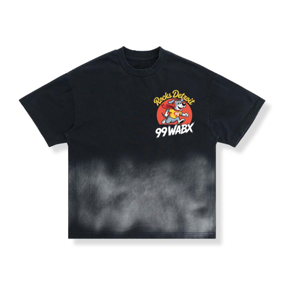 Rocks Detroit Superhero Dog Retro Graphic Artwork for Everyday Vibes T-Shirt