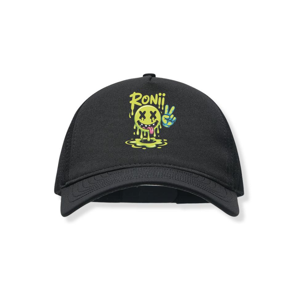 Roni Slime Smiley Face Streetwear Design Black Hat