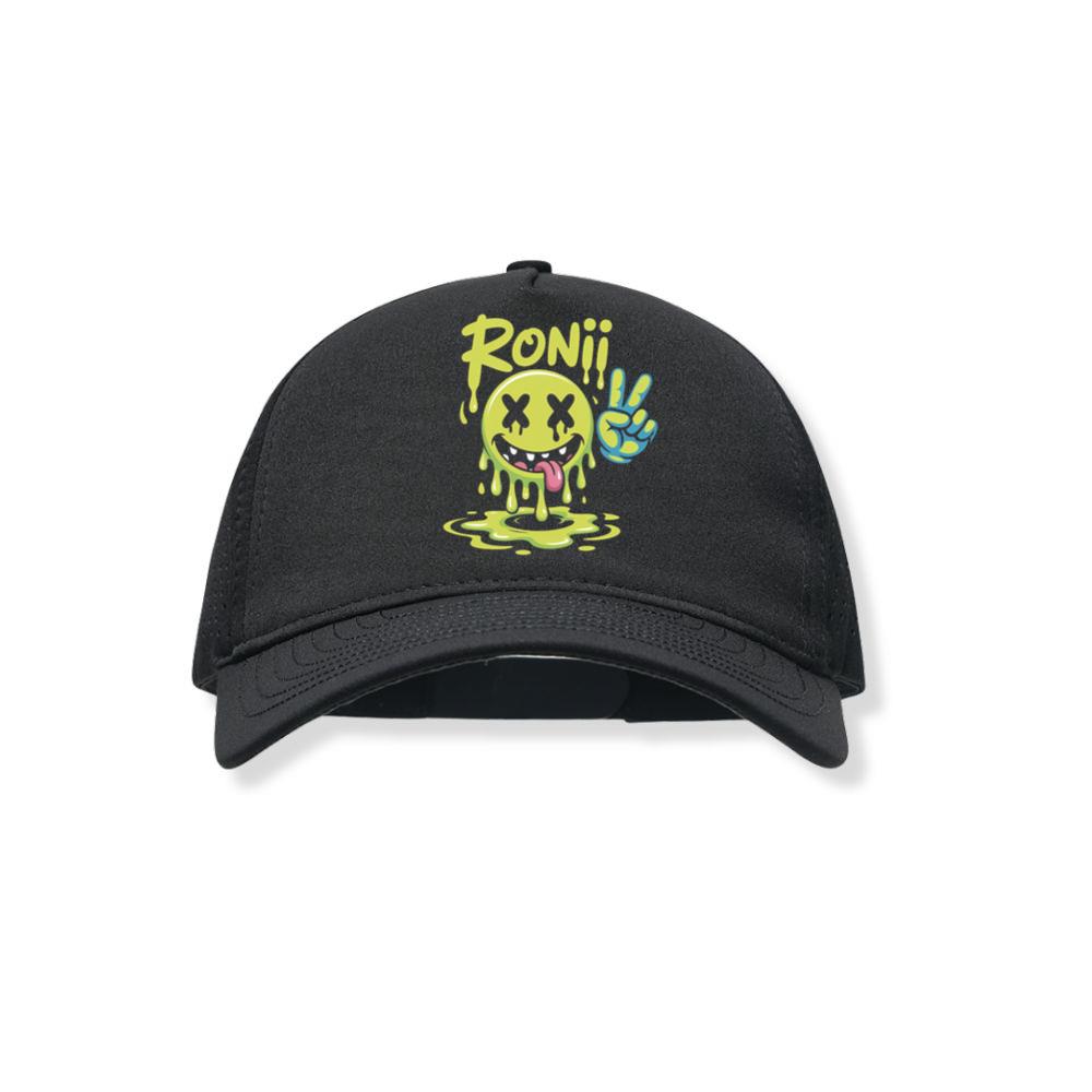 Roni Slime Smiley Face Streetwear Design Black Hat