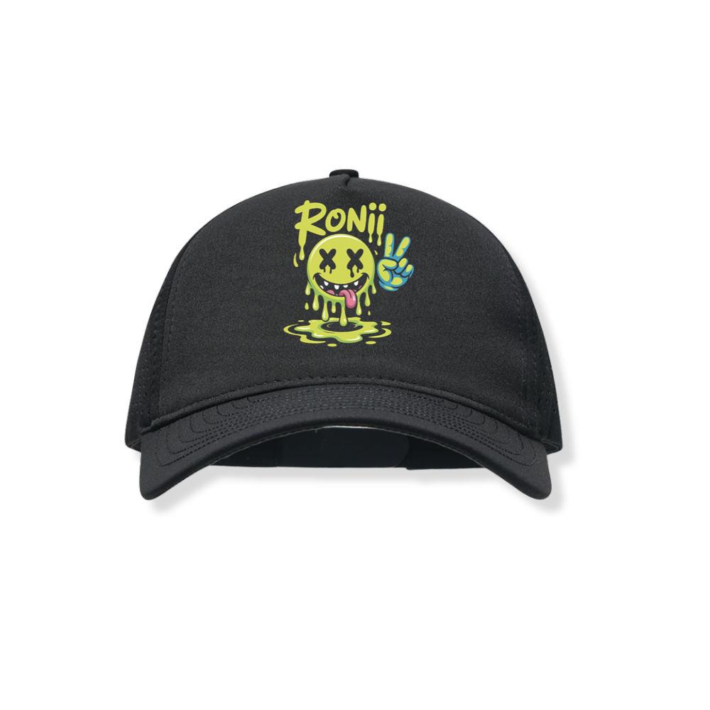 Roni Slime Smiley Face Streetwear Design Black Hat