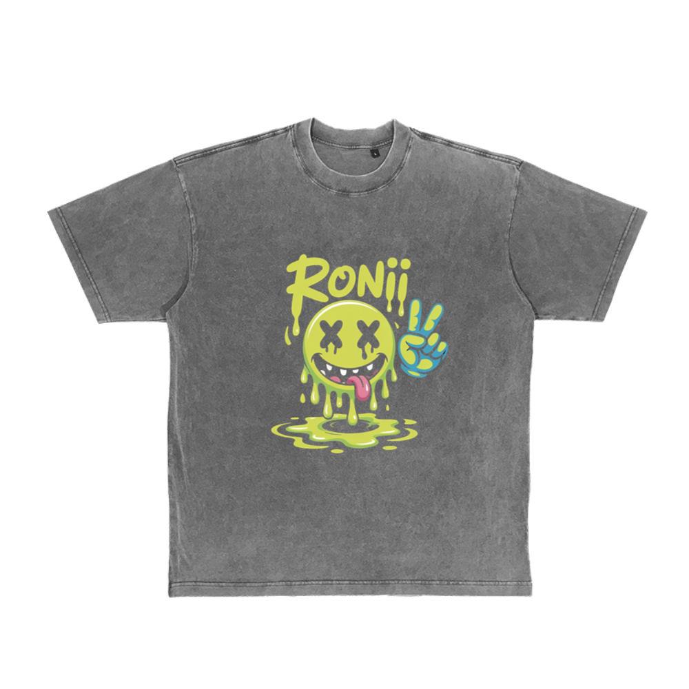 Roni Slime Smiley Face Streetwear Design T-Shirt