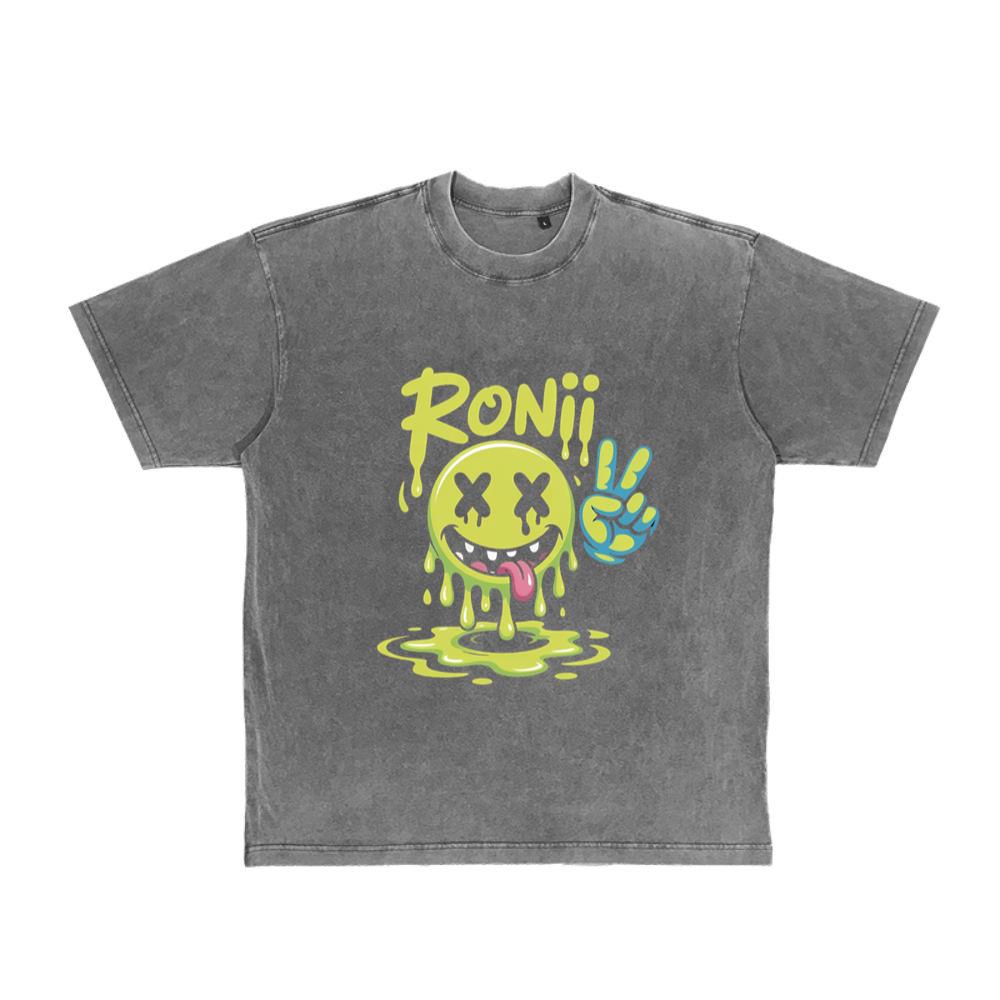 Roni Slime Smiley Face Streetwear Design T-Shirt