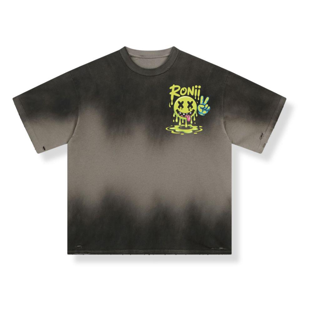 Roni Slime Smiley Face Streetwear Design T-Shirt