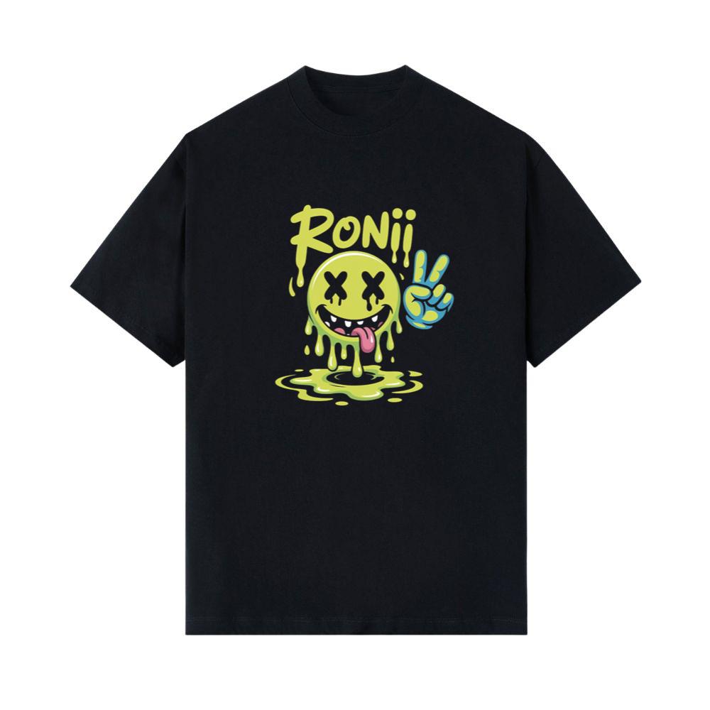 Roni Slime Smiley Face Streetwear Design T-Shirts