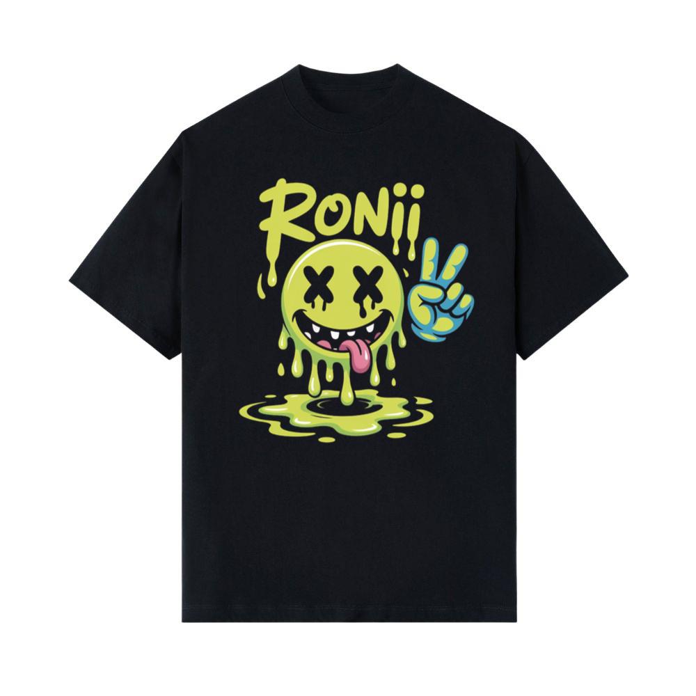 Roni Slime Smiley Face Streetwear Design T-Shirts