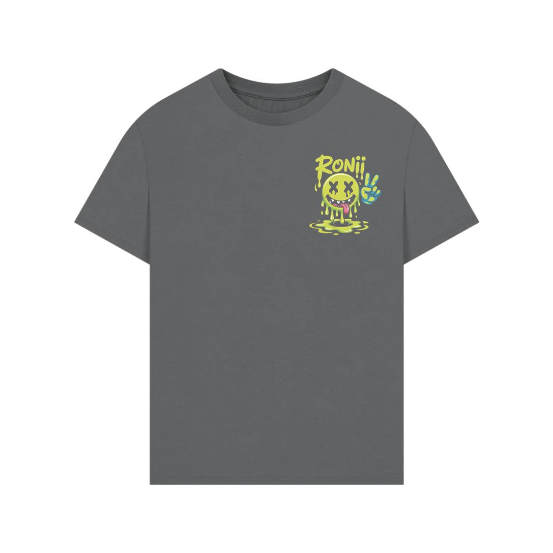 Roni Slime Smiley Face Streetwear Design T-Shirts