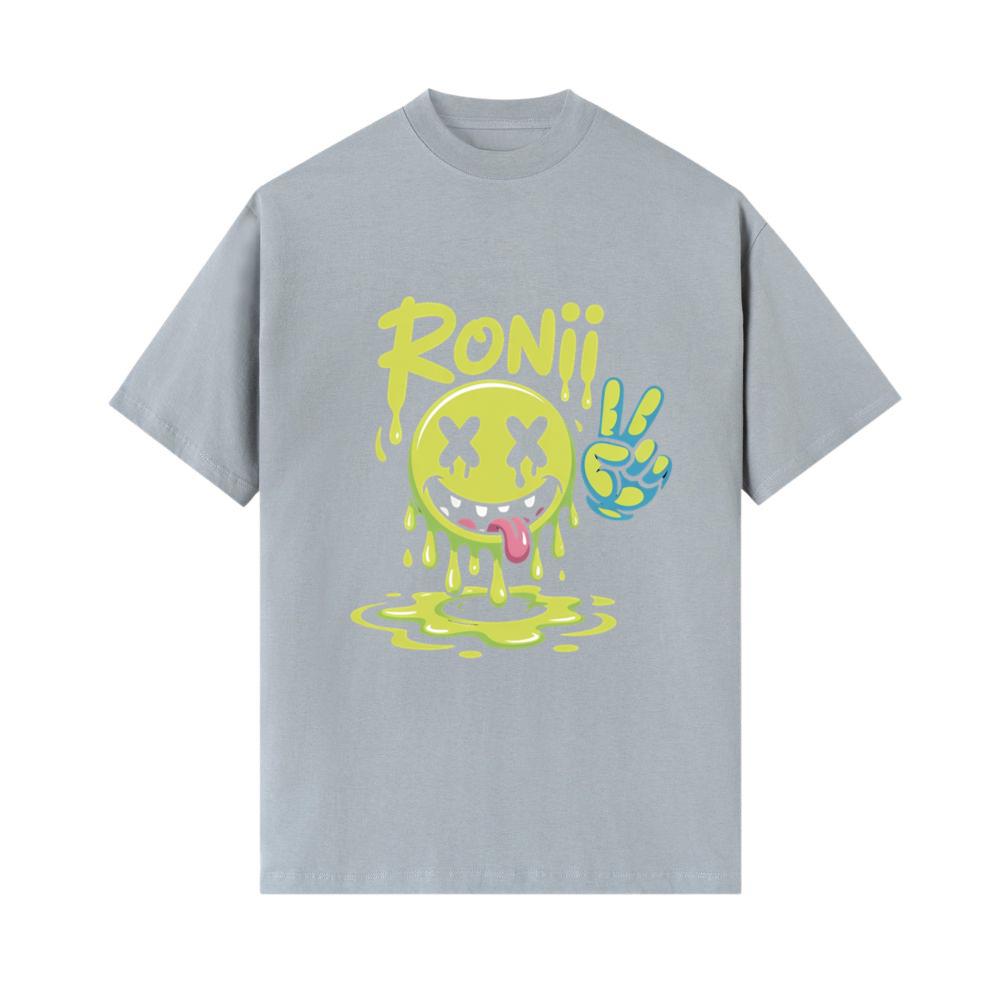 Roni Slime Smiley Face Streetwear Design T-Shirts