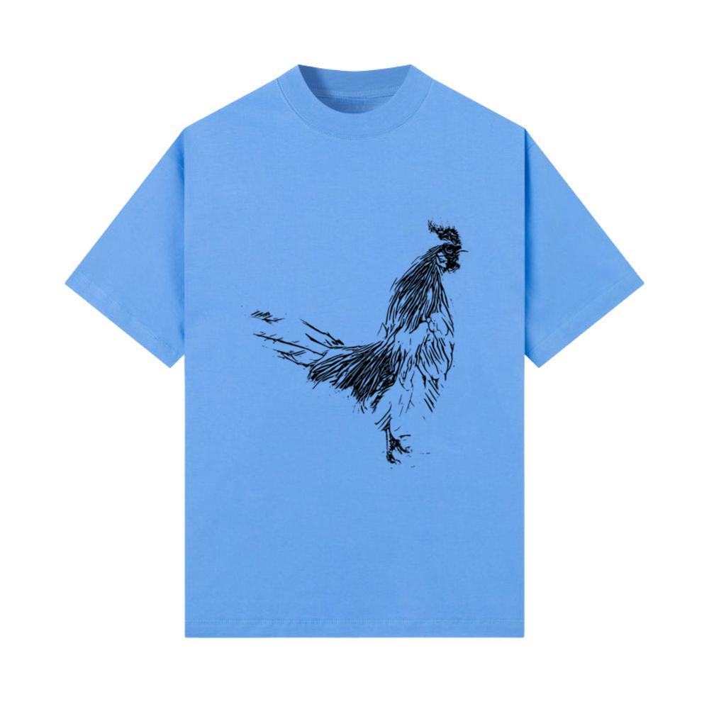 Rooster Motif Chicken Farmer Colorful Farm Animals T-Shirt