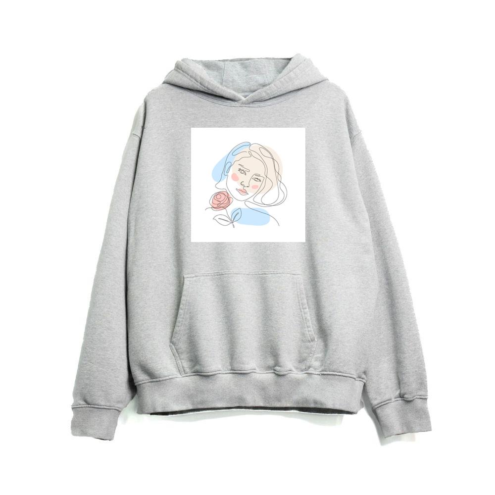 Rose Head Woman Art Hoodies