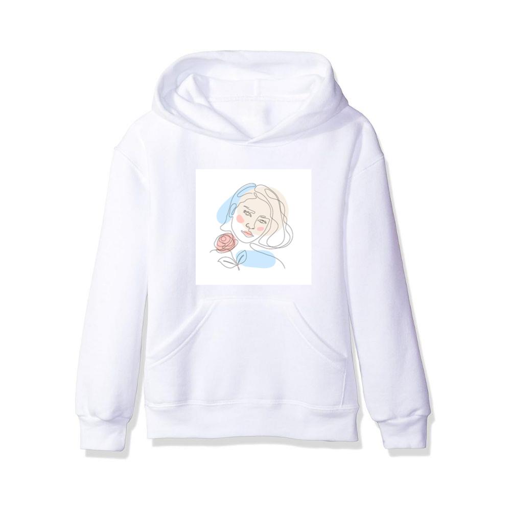 Rose Head Woman Art Hoodies