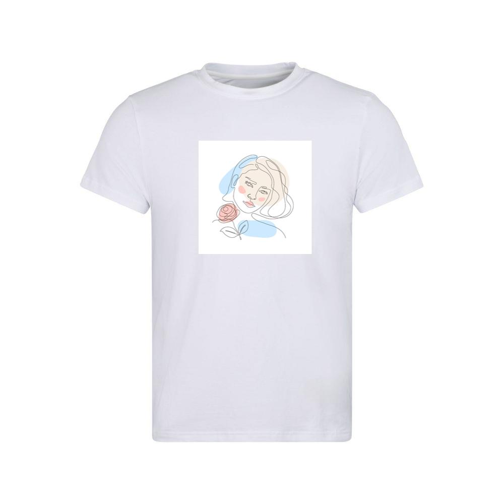 Rose Head Woman Art T-Shirts