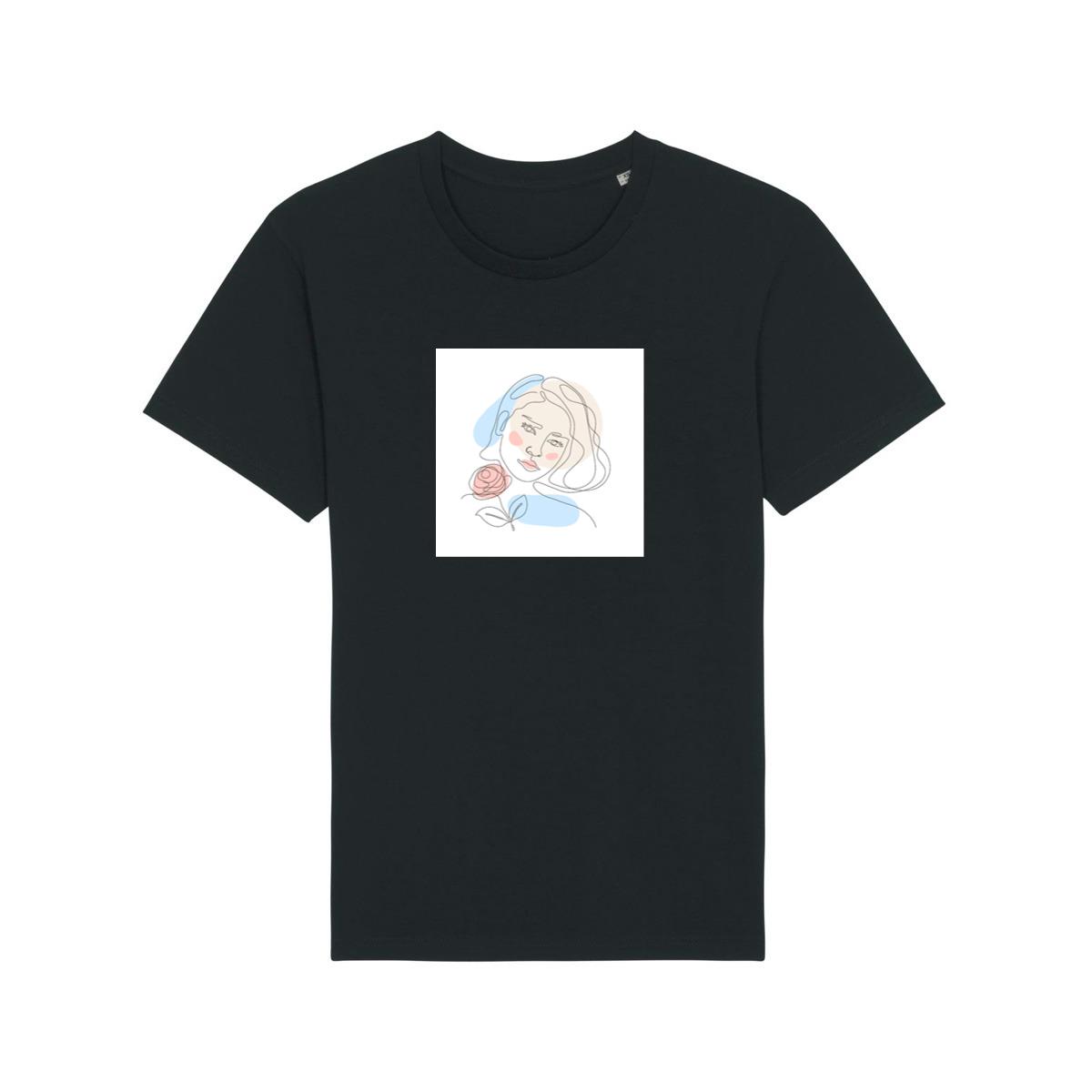 Rose Head Woman Art T-Shirts