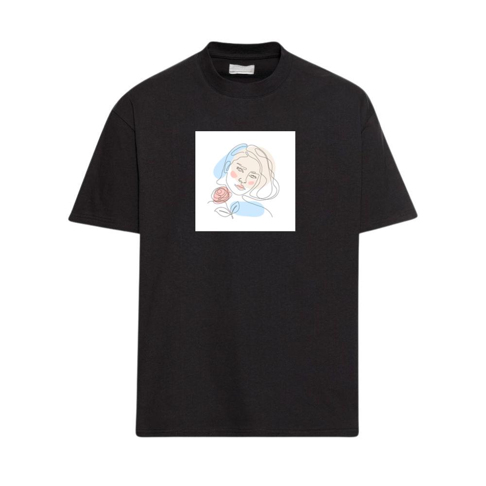 Rose Head Woman Art T-Shirts