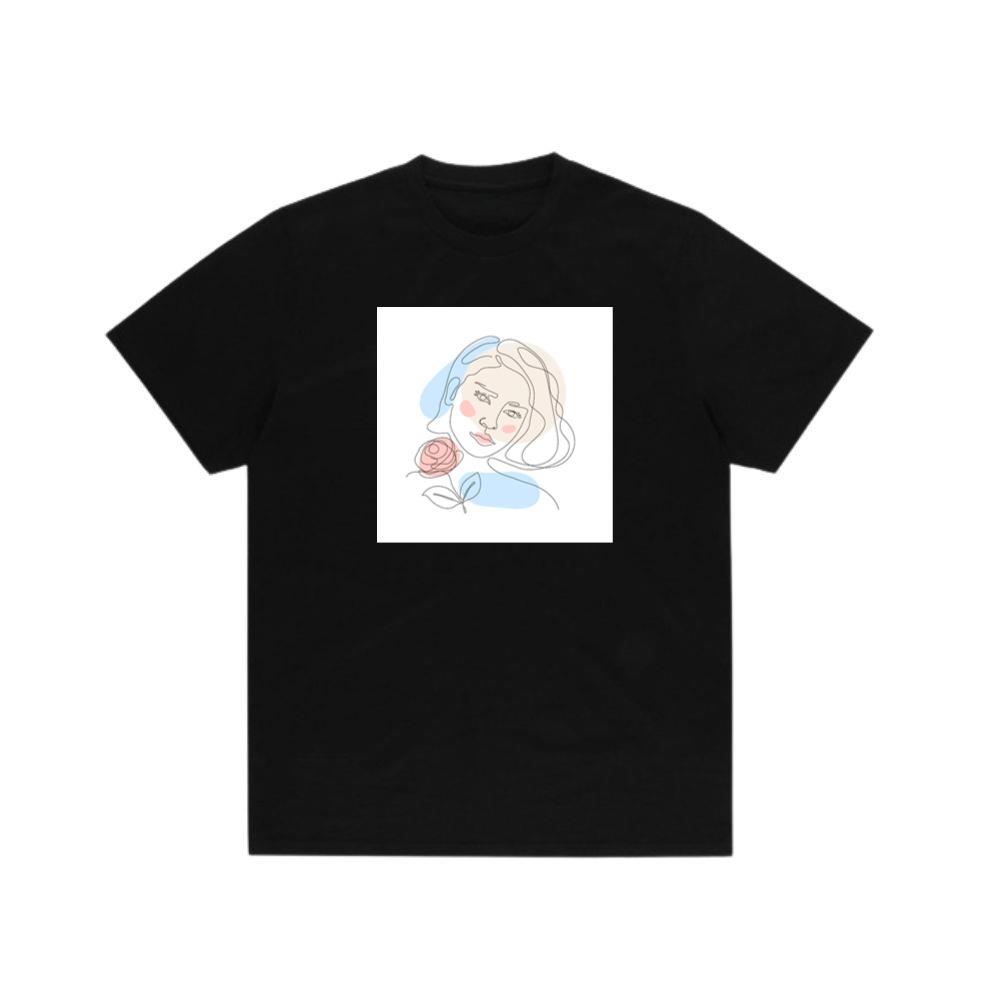 Rose Head Woman Art T-Shirts