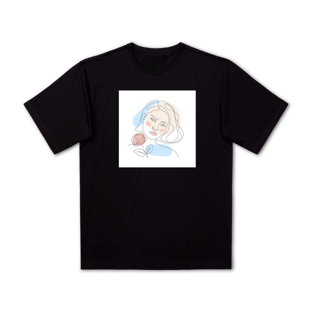 Rose Head Woman Art T-Shirts