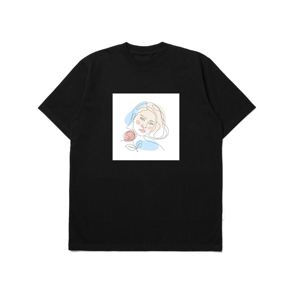 Rose Head Woman Art T-Shirts
