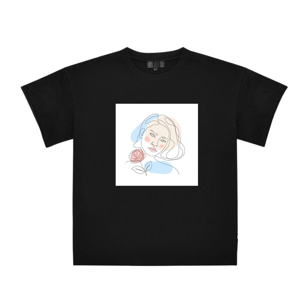 Rose Head Woman Art T-Shirts