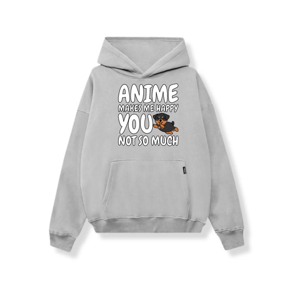 Rottweiler Anime Makes Me Happy Hoodie