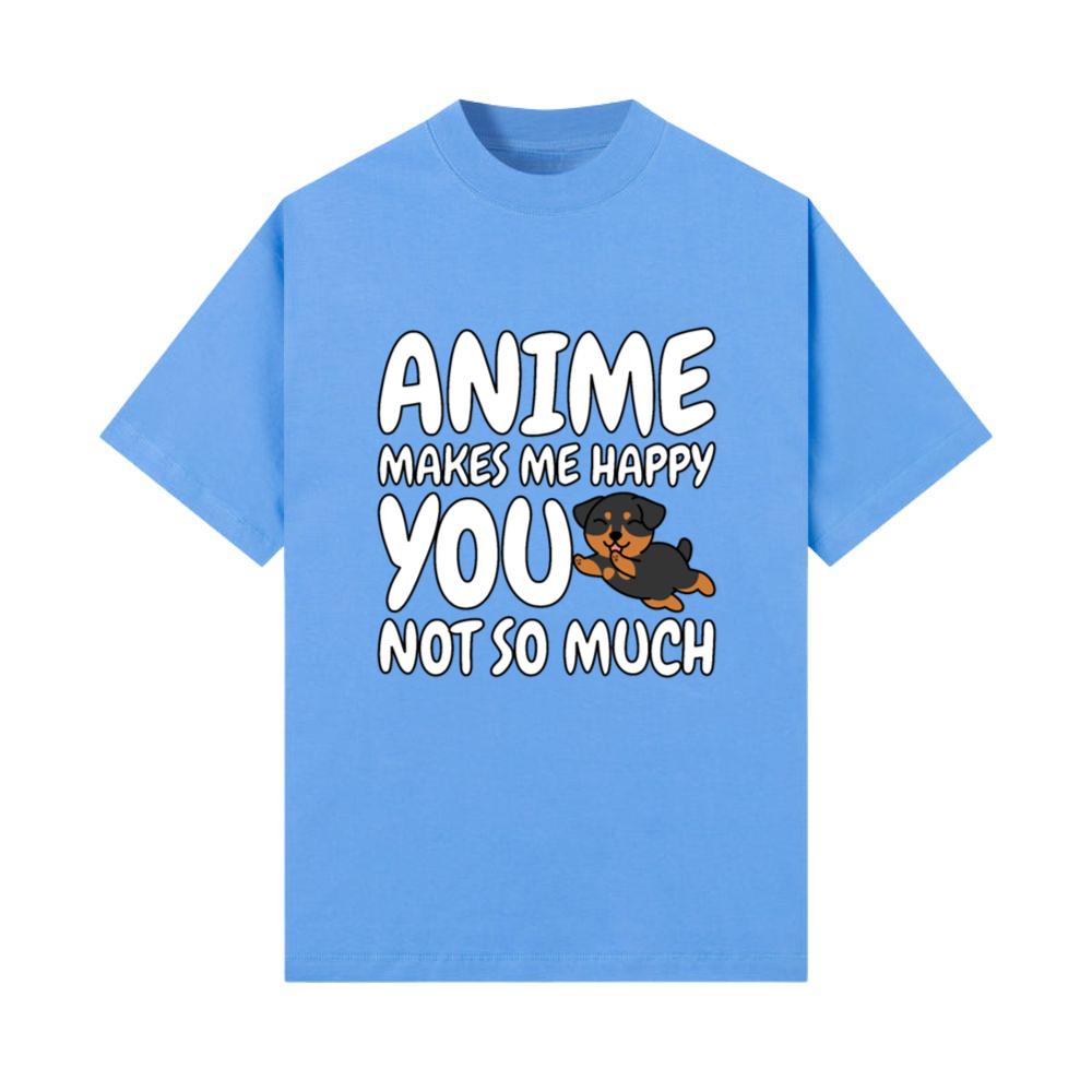 Rottweiler Anime Makes Me Happy T-Shirt