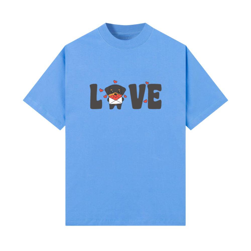 Rottweiler For Valentine's Day Cute Animals With T-Shirt