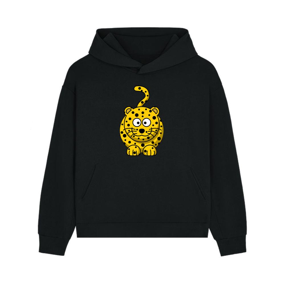 Round Cartoon Spotted Leopard Hoodie