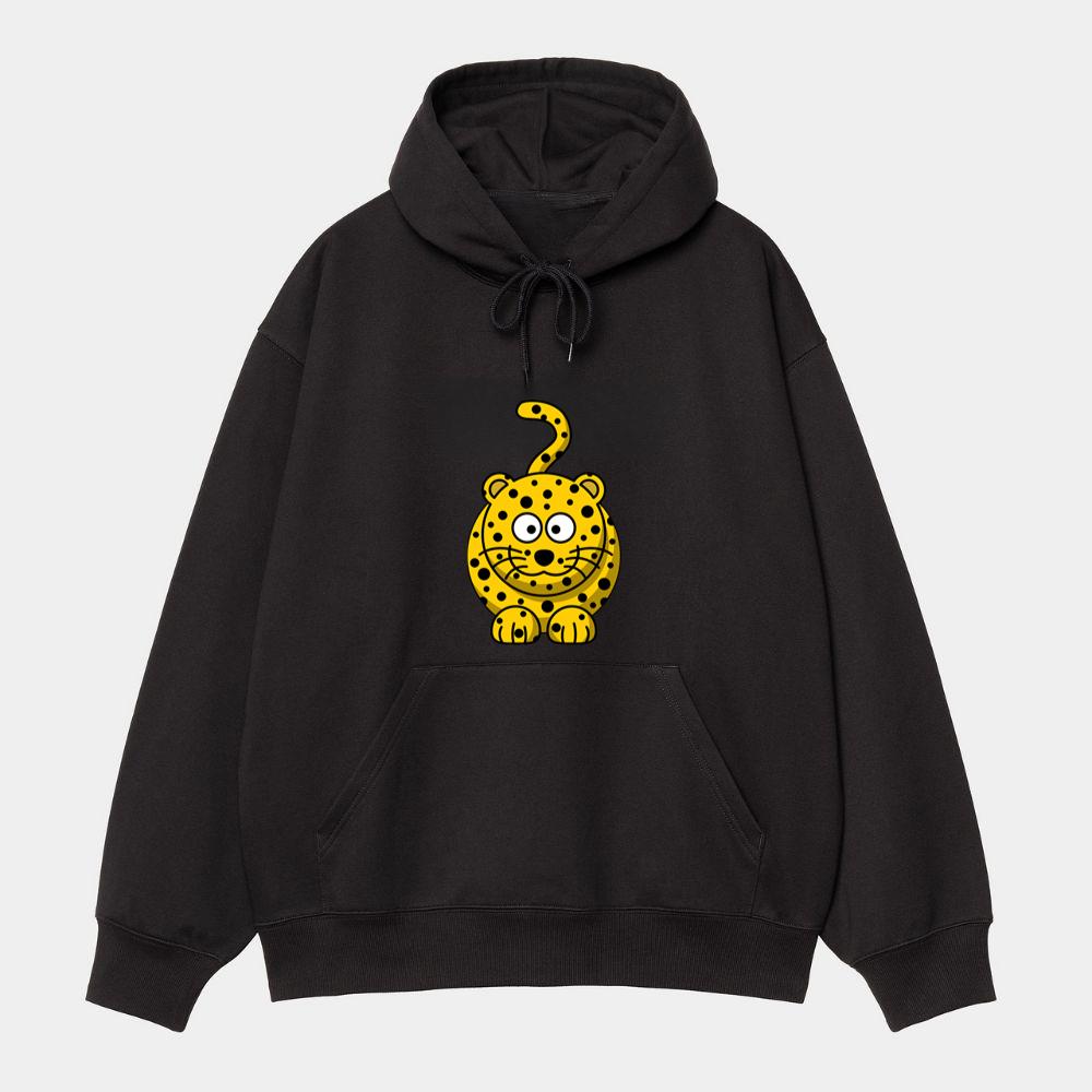 Round Cartoon Spotted Leopard Hoodie