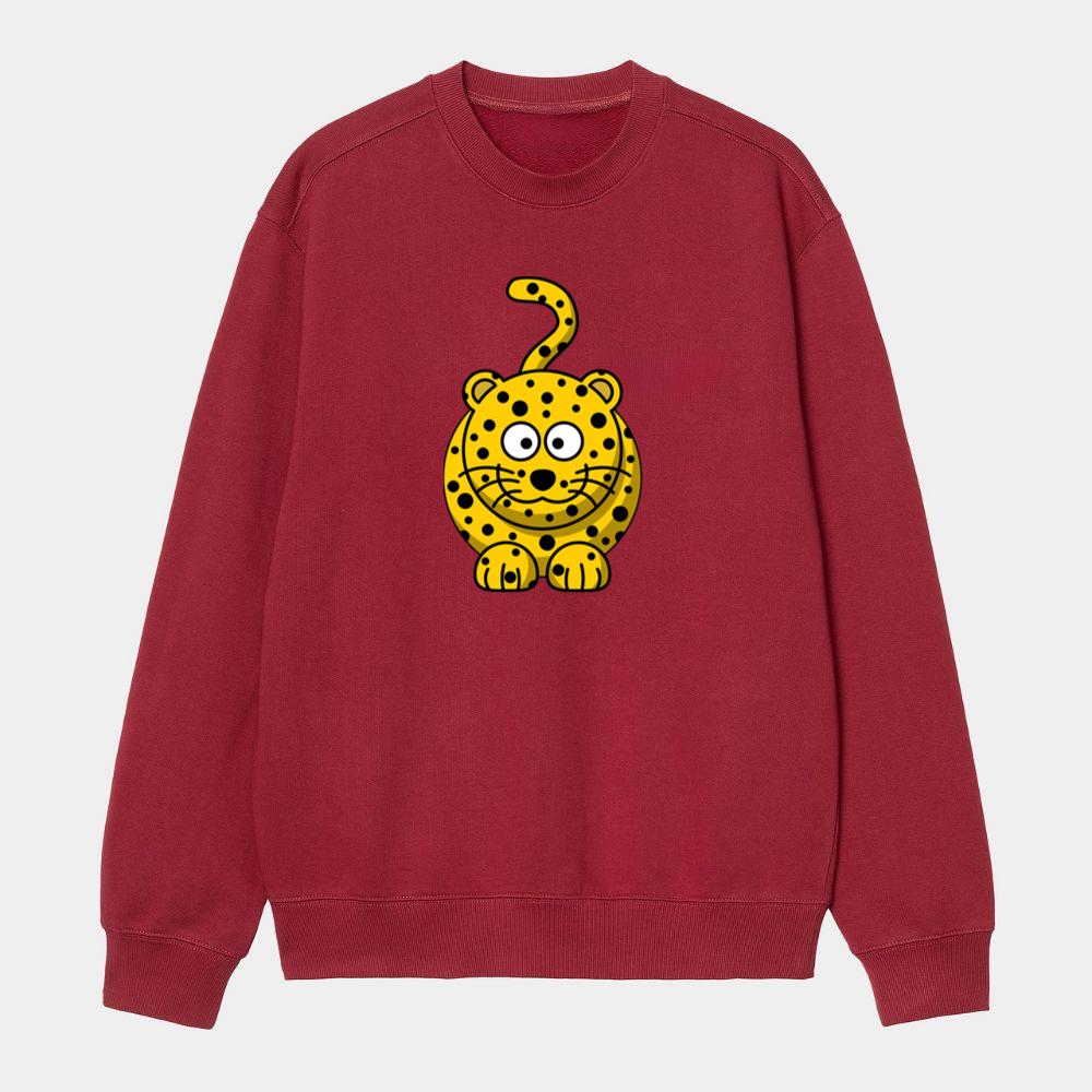 Round Cartoon Spotted Leopard Sweatshirt
