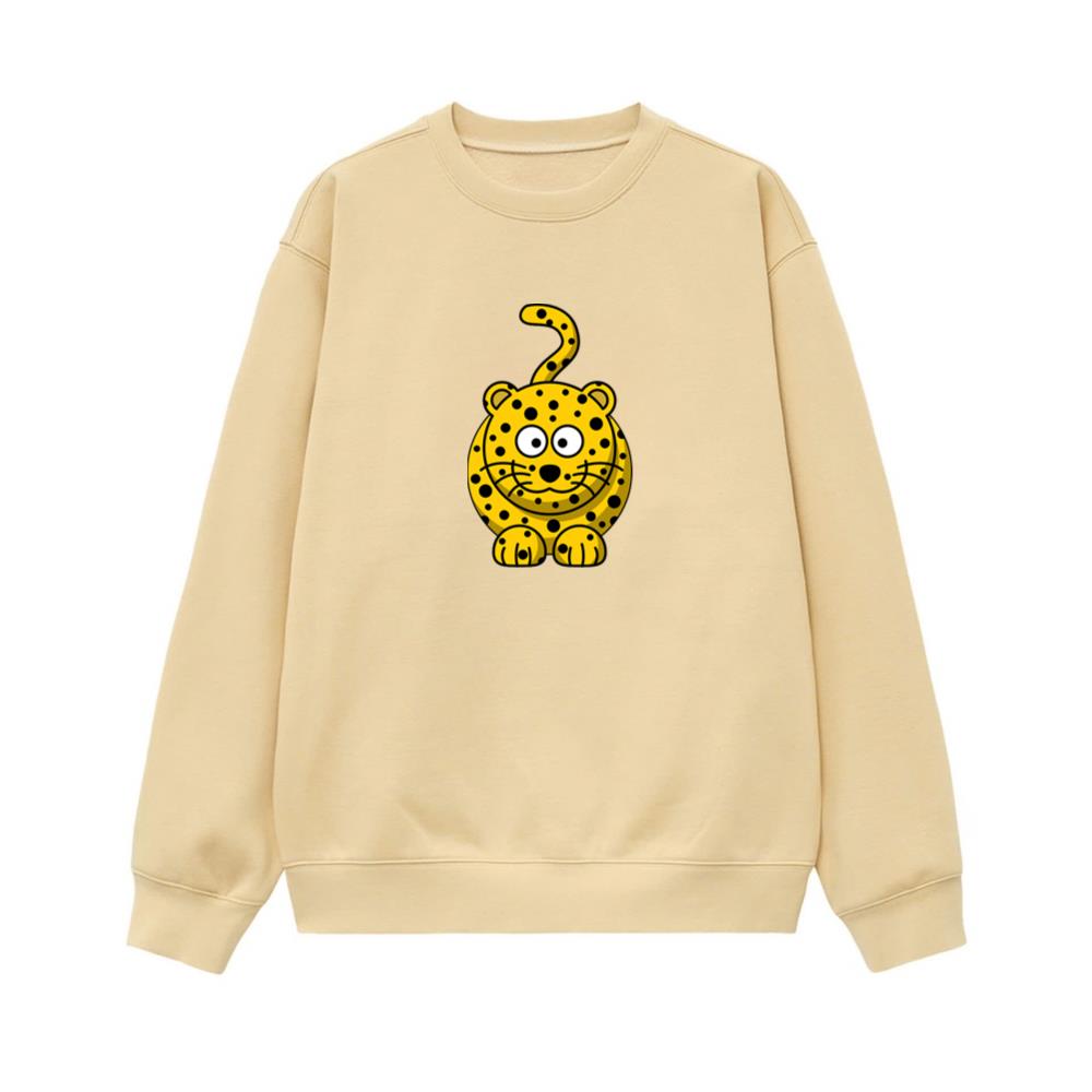 Round Cartoon Spotted Leopard Sweatshirt