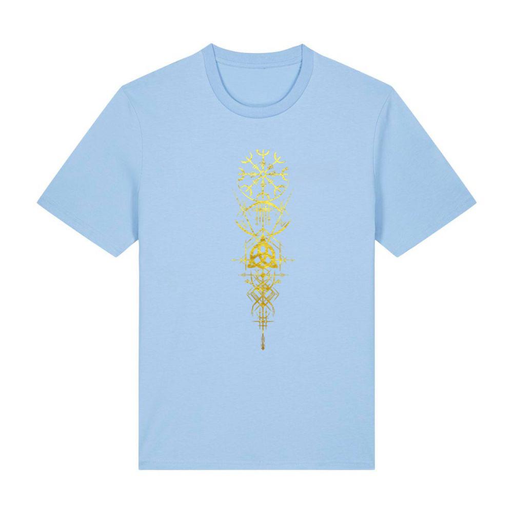 Runes triskele and helmet of awe Aegishjalmur symbols T-Shirt