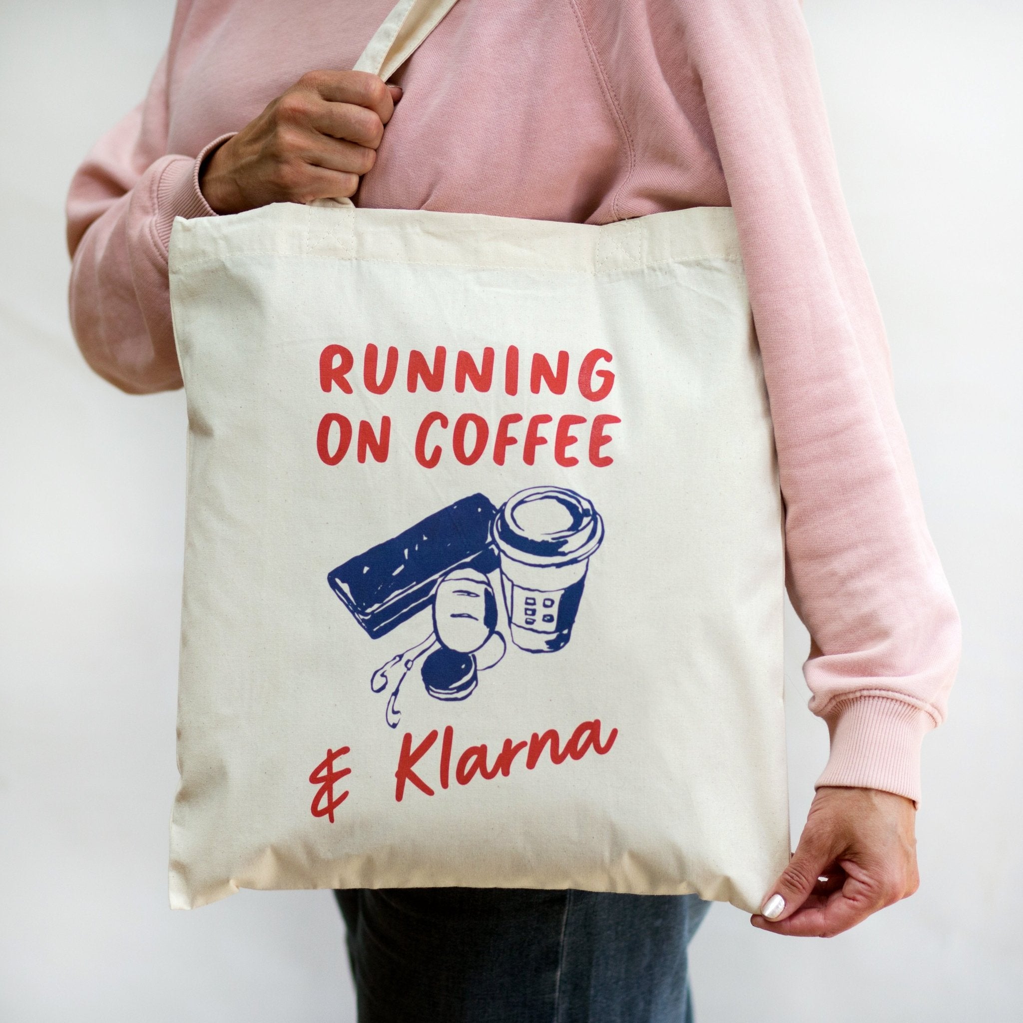Running On Coffee & Klarna' Funny Tote Bag - Image 3
