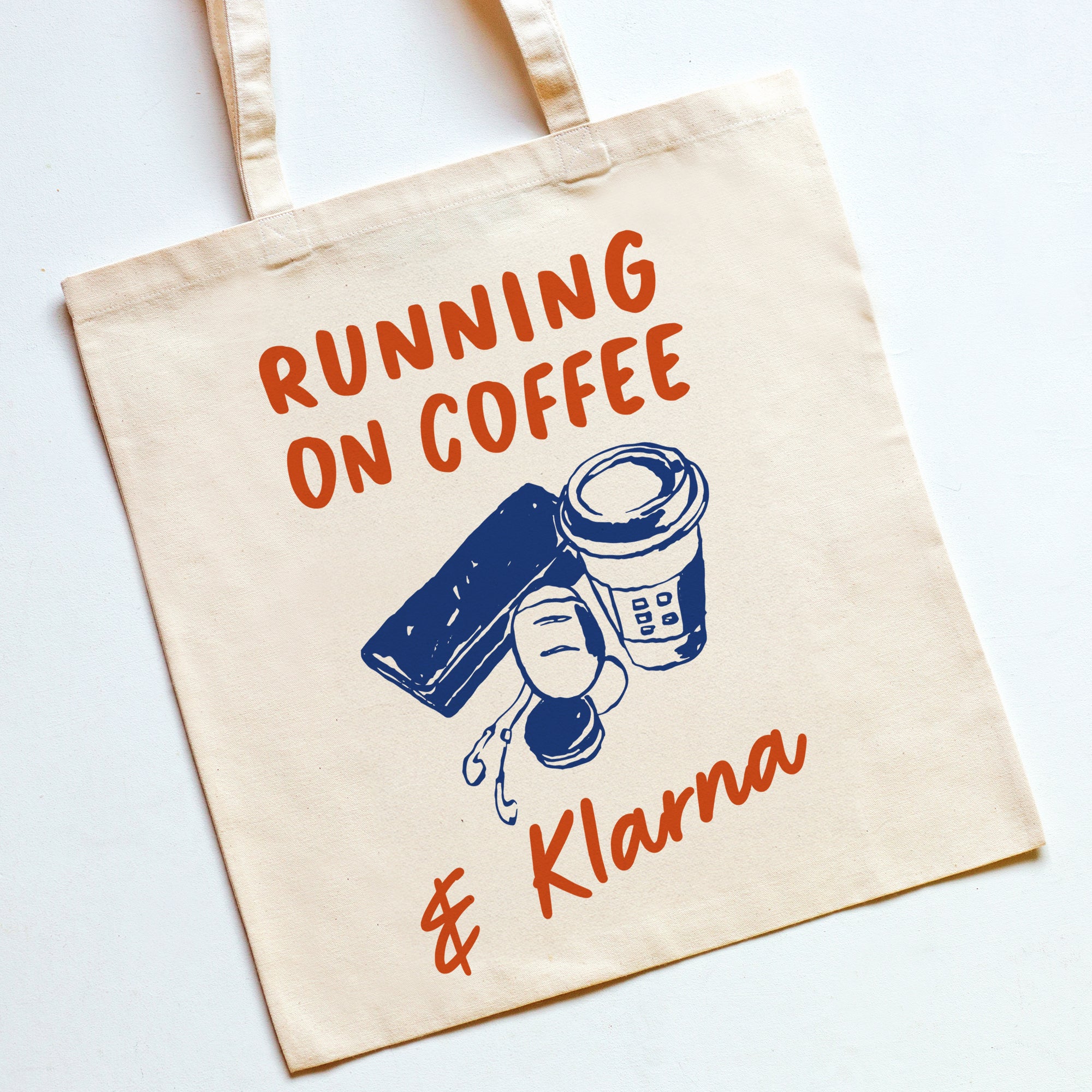 Running On Coffee & Klarna' Funny Tote Bag - Image 4