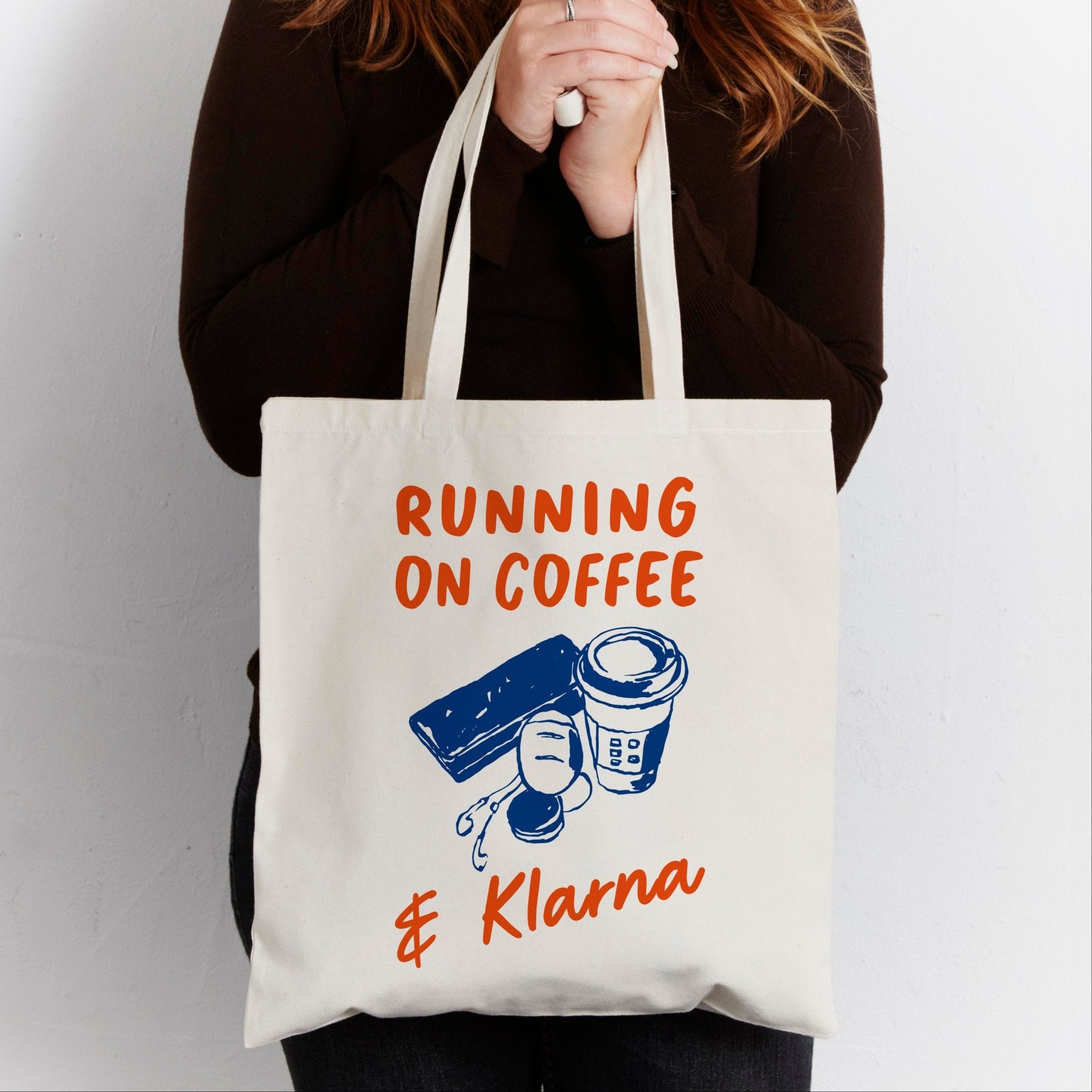 Running On Coffee & Klarna' Funny Tote Bag - Image 5