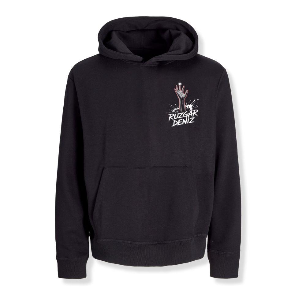 Ruzgar Deniz Rock Hand Retro Graphic Hoodie Groovethink